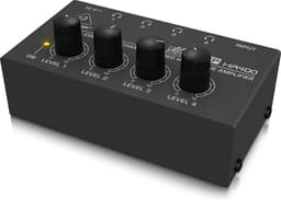 NÖRDIC SGM-204 MICROAMP HA400 Audio versterker - Voor koptelefoon - 4 Kanaals - 6.3mm splitter - 1 naar 4 - Zwart — thumbnail 1