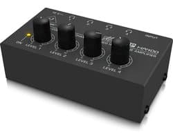 NÖRDIC SGM-204 MICROAMP HA400 Audio versterker - Voor koptelefoon - 4 Kanaals - 6.3mm splitter - 1 naar 4 - Zwart
