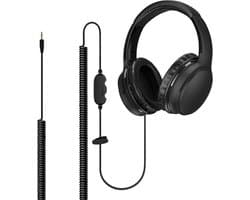 StayPowered TV Hoofdtelefoon - Geniet van Duidelijk Geluid zonder Anderen te Storen - Extra Lang 6 m Kabel - Comfortabele Over-Ear Pasvorm - Geïsoleerd Geluid - Eenvoudige Volumecontrole - Bedraad - Zwart - Levering Sneller dan Aangegeven!