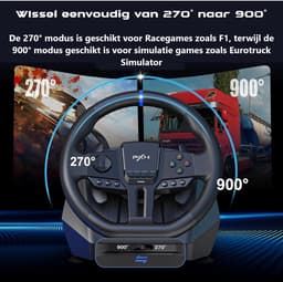 PXN - V900 Gen 2 - Race Stuur - Met Pedalen & Flippers - 270 / 900° - Game Stuur - Geschikt voor PS4 - PC - PS3 - Switch - Xbox X/S Series — thumbnail 2