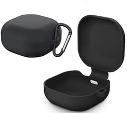 CHPN - Siliconen hoesje geschikt voor Samsung Buds Live - Zwarte siliconen case - Met karabijnhaak - Beschermhoes voor Samsung Galaxy Buds Live — thumbnail 1
