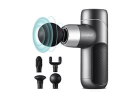 Massagepistool massageapparaat, mini massage gun, stil massagepistool met 4 siliconen massagekoppen 4 snelheden, draagbaar