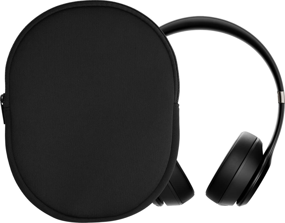 kwmobile hoes geschikt voor Beats Solo 4 / Solo 3 Wireless / Marshall Major V - 23,5 x 18 cm - Beschermhoes voor headset in zwart - Van neopreen — afbeelding 1