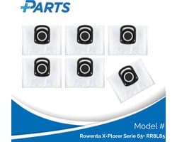 Rowenta X-Plorer Serie 65+ RR8L85 Stofzakken (6 Stuks, Plus.Parts® alternatief voor ZR200540)