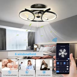 ApexArte® Plafondventilator met Verlichting - Plafonniere - Plafondlamp — thumbnail 4