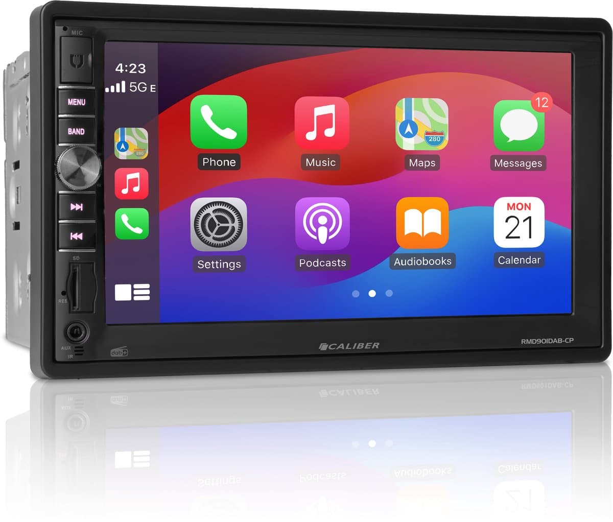 Caliber Autoradio - CarPlay - 2 din Autoradio - Bluetooth - dab+ - 7" Touchscreen - Wireless CarPlay - 4 x 100 Watt - Wireless Android Autolink (RMD901DAB-CP) — afbeelding 1