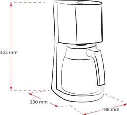ApexArte® Koffiezetapparaat met Thermoskan - Koffiemachines - Zwart — thumbnail 2