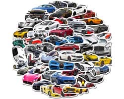 Auto Stickers 50 Stuks | Sportauto Stickers | Thema Auto's | Laptop Stickers | Decoratie | Stickers Kinderen | Stickers Volwassenen | Stickervellen | Plakstickers | Race Auto Stickers | Stickers Bullet Journal | Planner Stickers