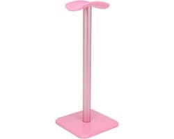 Headset Stand - standaard voor koptelefoon - Headset Houder - Koptelefoon standaard - Koptelefoon Houder - Hoofdtelefoon Houder - roze - metaal - 100*100*245mm