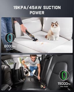 Fanttik Slim V8 Apex Autostofzuiger - 19000Pa, 4-in-1 Multifunctioneel, Draagbaar & Krachtig, Ideaal voor Auto, Thuis & Buiten — thumbnail 4