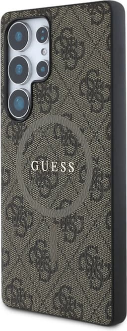 Guess PU Leer 4G Logo geschikt voor Samsung Galaxy S25 Ultra - Geschikt voor MagSafe - Bruin — thumbnail 14
