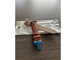 Luxe Lederen Armband Bandje Geschikt Voor Apple Watch Series 1/2/3/4/5/6//7/SE 38/40/41 mm Horloge - 38mm/40mm/41mm iWatch Smartwatch Sportband Armband Polsband Strap Band - Sport Watchband - Vervang Horlogeband - One-Size - Donker Bruin