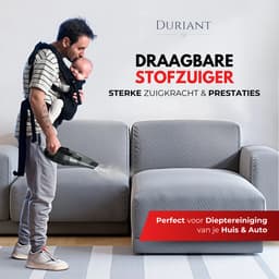 Duriant ® -Kruimeldief snoerloos -Handstofzuiger- Autostofzuiger- Oplaadbaar- 5 opzetstukken en Autolader-Kruimelzuiger- 10000Pa - 2x HEPA FILTER- Best Verkocht-Nat en droog -Incl. Opbergtas — thumbnail 2
