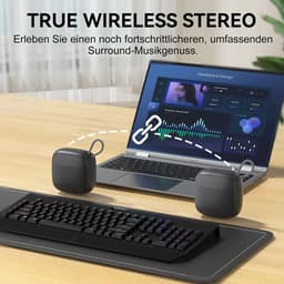 Draagbare Bluetooth Speaker - Draadloze Muziek Box - met HiFi stereogeluid - USB/Micro SD-kaart/AUX-ingang - voor feest, thuisbioscoop, game theater - Zwart — thumbnail 5