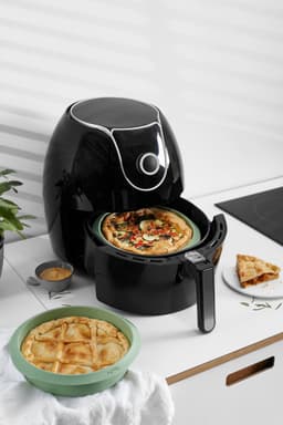 Lékué Airfryer Bakvorm - ø 20 cm - Siliconen - Green — thumbnail 5