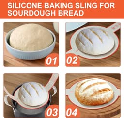 2 Stuks Bakmat Voor Nederlandse Oven - Met 3x Deegschraper - Siliconen Bakmat - Broodslinger - Hittebestendig Tot 230° - Deegmat - Broodbakmat - BPA-Vrij - Herbruikbare Nederlandse Ovenvoering Met Lange Handvatten - Voor Airfryer, Oven En Magnetron — thumbnail 12