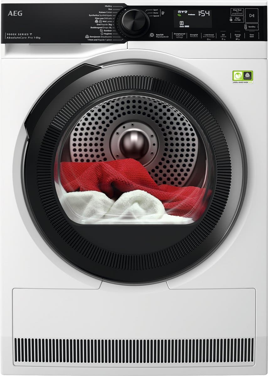 AEG TR98V64C 9000X AbsoluteCare® Pro - Warmtepomp Droogkast - 8 kg - NL/FR — afbeelding 1