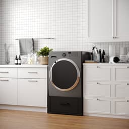 Wasophoogte® Wasmachine verhoger met lade - Wasmachine opbouwmeubel XL - Wasmachine sokkel - 31cm hoog - Zwart - Universeel - 63*63 (LxB) - Inclusief wandbeugels — thumbnail 6