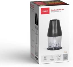 Hakmachine - LIVOO - 300 ml - 400 W - 1 snelheid en turbofunctie - 2 roestvrijstalen messen - Zwart — thumbnail 4
