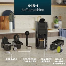 Princess 249454 Multi Capsule Koffiemachine - 4 in 1 - Geschikt voor Nespresso - Dolce Gusto Capsules - Zwart / Zilver — thumbnail 5