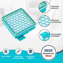 DEGG - HEPA filter geschikt voor Miele boost CX1 series - Vervangt SF HY 60 filter - Blauw - Hygiene airclean 60 - 2 STUK(S) — thumbnail 5