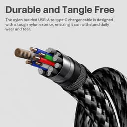USB-C Kabel voor Xbox 3m USB-A naar Type-C [2 Stuks] van MMOBIEL – Snellader USB Kabel voor Xbox Controllers 18W 480Mbps – Nylon Gevlochten Controller Opladerkabel – Gaming Accessoires – Wit/Zwart — thumbnail 2
