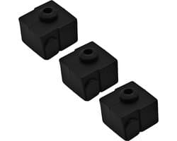 Ender 3 V3 SE sokken zwart 3 stuks hittebestendig silicone beschermende sock voor 3D printer