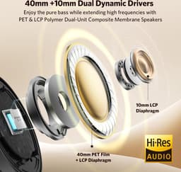 Earfun Tune Pro Draadloze Koptelefoon Zwart — thumbnail 3