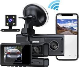 Dashcam - Auto Dashcam 2K - Met Wifi en Bluetooth - Achteruitrijcamera - Motion Detection - Voice Assist - Nachtzicht - Crash Detection - Parkeerbewakingssensor — thumbnail 1