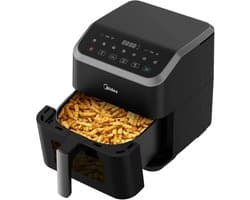 Boleen - Heteluchtfriteuse - Airfryers - Friteuse 5 Liter - 7 Presets - Heatxpress-Technologie - Zwart