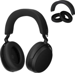 kwmobile siliconen cover voor koptelefoon - geschikt voor Sennheiser MOMENTUM 4 Wireless - Voor band en oorpads - 3x in zwart — thumbnail 1