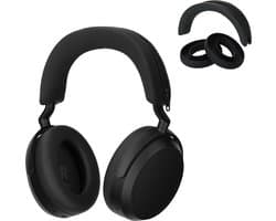 kwmobile siliconen cover voor koptelefoon - geschikt voor Sennheiser MOMENTUM 4 Wireless - Voor band en oorpads - 3x in zwart