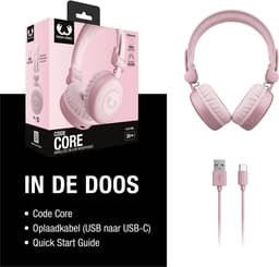 Fresh ‘n Rebel Code Core – Draadloze on-ear koptelefoon – Bluetooth - 30 uur Speeltijd - Roze - Pastel Pink — thumbnail 6