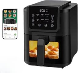 Airfryer XXL - Volume 5 liter - 1500 W - 6-in-1 functie - LED touchscreen - Friteuse - Kijkvenster - Verlichting - Bakken - Grillen - Opwarmen - Drogen — thumbnail 1