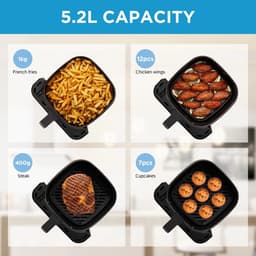 DeXem - Heteluchtfriteuse 7L - airfryer - airfryer oven - heteluchtoven - Midea Heteluchtfriteuse - Heatxpress-Technologie - 90% Minder Olie - Energie En Tijdbesparing Met 7 Pre sets, — thumbnail 6