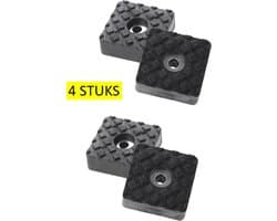 Actie4you® - Rubberen Voetjes - Vierkant - Rubber Dopje - Meubelonderzetter - Onderzetters -Trillingsdemper - Anti Slip - 22x22mm – 4 Stuks - Zwart