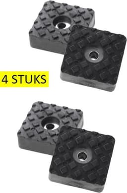 Actie4you® - Rubberen Voetjes - Vierkant - Rubber Dopje - Meubelonderzetter - Onderzetters -Trillingsdemper - Anti Slip - 22x22mm – 4 Stuks - Zwart — thumbnail 1