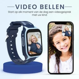VUBIO 4G Kinder Smartwatch L2 - Incl. SIM - GPS - Videobellen - Blauw — thumbnail 3