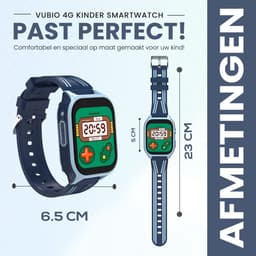 VUBIO 4G Kinder Smartwatch L2 - Incl. SIM - GPS - Videobellen - Blauw — thumbnail 2