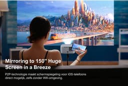 ULTIMEA Full HD 1080P Decoding met 5G+2.4G WiFi, Draagbare Mini Beamer Wit — thumbnail 4