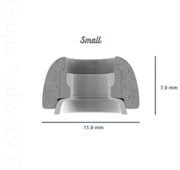 Foam eartips geschikt voor Airpods Pro (2) - licht grijs - 6× Small - zachte memory foam opzet oortjes - foamigo® — thumbnail 2