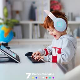 Kinder Koptelefoon Met Kattenoortjes - Kinder Hoofdtelefoon - Bluetooth Koptelefoon Kinderen - Kinder Hoofdtelefoon Draadloosn - Aux/Tf Kaartsleuf - Draadloze Opvouwbare Koptelefoon - Bluetooth 5.1 - Rgb LED - Veilige Volumebegrenzing - Groen — thumbnail 4