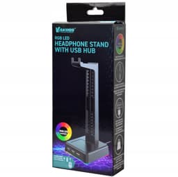 Bureaustandaard voor hoofdtelefoon, 3xUSB-hub, LED-achtergrondverlichting, ST-1545 — thumbnail 2