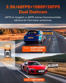 Dashcam - Daschcams - Auto - Camera - Vooruit - Achteruit - Video - Autobeveiliging - Parkeerbeveiliging - Recording - Dag en Nacht - Schadepreventie — thumbnail 5
