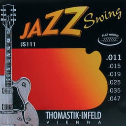 Snarenset elektrische gitaar - Thomastik-Infeld JS111 - Jazz Swing - 11-47 - Nikkel Flatwound - Light — thumbnail 4
