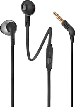 JBL Tune 205 - Earbud Oordopjes Bedraad - Oortjes met Microfoon - 3.5 mm Koptelefoon Aansluiting - Half-open In-ear - Pure Bass Sound - Zwart — thumbnail 1