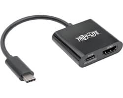 Tripp-Lite U444-06N-H4B-C USB-C to HDMI Adapter with PD Charging – USB 3.1 Gen 1, 4K x 2K @ 30 Hz, Thunderbolt 3, Black TrippLite
