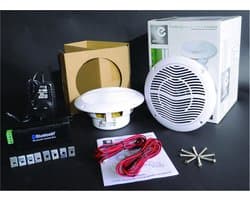 E-Audio Bluetooth Plafond Speaker Set - 2 witte speakers - 1 bluetooth module