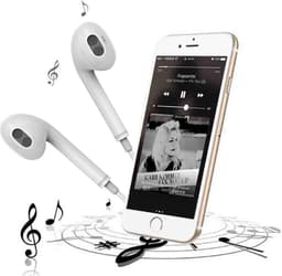 2x In-Ear Oordopjes met 3.5mm Jack - Oortjes met Draad en Microfoon voor Telefoon / Tablet / Laptop / Smartphone / GSM — thumbnail 3