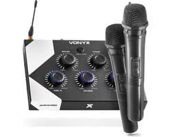Karaoke Set met Bluetooth en 2 Karaoke Microfoons - Vonyx AV510 - Voor Volwassenen